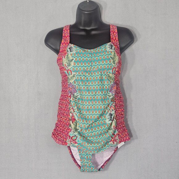 New Beach Bump Tankini Set Size Small Maternity 2 Peice Set Rouched - Picture 1 of 6